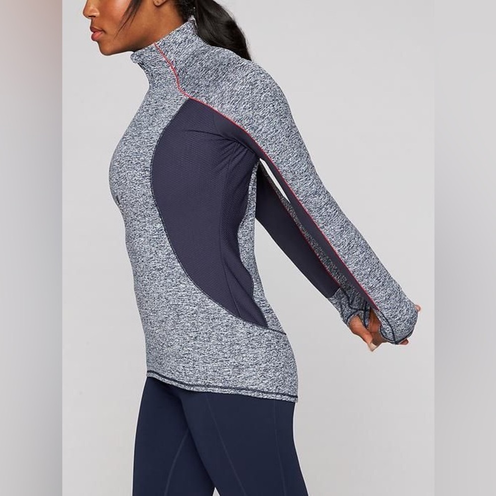Athleta Running Wild Half Zip Colorblock Pullover
